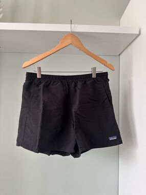 Patagonia Women’s Baggies Black Athletic Elastic-Waist Shorts